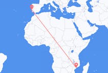 Vluchten van Quelimane, Mozambique naar Lissabon, Portugal