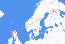 Fly fra Tiree til Kuusamo