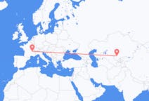 Flyg från Türkistan till Lyon