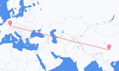 Flyreiser fra Mianyang, Kina til Karlsruhe, Tyskland