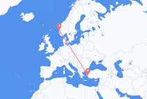 Flights from İzmir in Turkey to Bergen in Norway