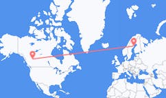 Flyrejser fra Dawson Creek, Canada til Skelleftea, Sverige