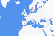 Flyg från Agadir, Marocko till Göteborg, Sverige