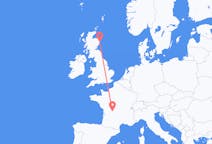 Flyg från Limoges, Frankrike till Aberdeen, Skottland