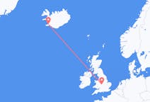 Flyreiser fra Birmingham, til Reykjavík