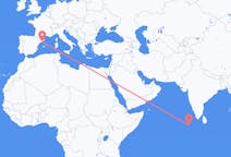 Flights from Dharavandhoo, Maldives to Barcelona, Spain