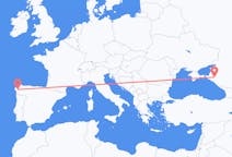 Fly fra Krasnodar til Santiago de Compostela