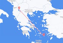 Fly fra Ohrid til Astipálea
