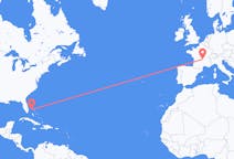 Flyreiser fra Freeport, Bahamas til Clermont-Ferrand, Frankrike