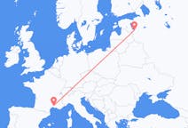 Flights from Pskov, Russia to Nîmes, France