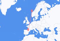 Vols depuis Ålesund, Norvège pour Saragosse, Espagne