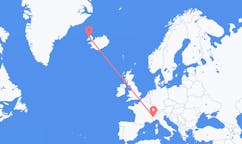 Loty z Turyn, Włochy do miasta Ísafjörður, Islandia