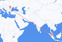 出发地 印度尼西亚出发地 北干巴魯目的地 罗马尼亚布加勒斯特的航班