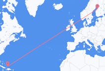 Flyg från Providenciales, Turks- och Caicosöarna till Karleby, Finland