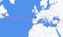 Flyreiser fra Sydney i Nova Scotia, Canada til Sanliurfa, Tyrkia