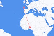 Flyg från Lagos, Nigeria till La Coruña, Spanien