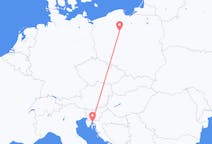 Flyg från Rijeka, Kroatien till Bydgoszcz, Polen