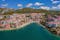 Photo of aerial view of Neum seaside resort on the Adriatic Sea, is the only coastal access in Bosnia and Herzegovina.