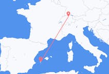 出发地 瑞士从苏黎世出发目的地 西班牙伊维萨岛的航班