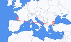 Flights from Biarritz, France to Tekirdağ, Turkey