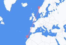 Flights from Førde, Norway to Fuerteventura, Spain