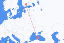 Flyreiser fra Sinop, Tyrkia, til Helsingfors