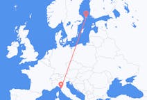 Flyrejser fra Mariehamn, Åland til Pisa, Italien