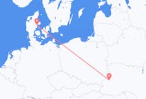 Vluchten van Lviv, Oekraïne naar Århus, Denemarken