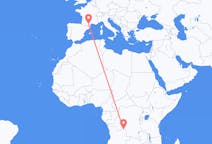 Flyreiser fra Dundo, Angola til Carcassonne, Frankrike