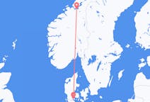 Flyrejser fra Sønderborg, Danmark til Trondheim, Norge