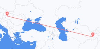 타지키스탄에서 헝가리까지 운항하는 항공편