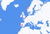 Рейсы из Согндаля, Норвегия в Херес, Испания