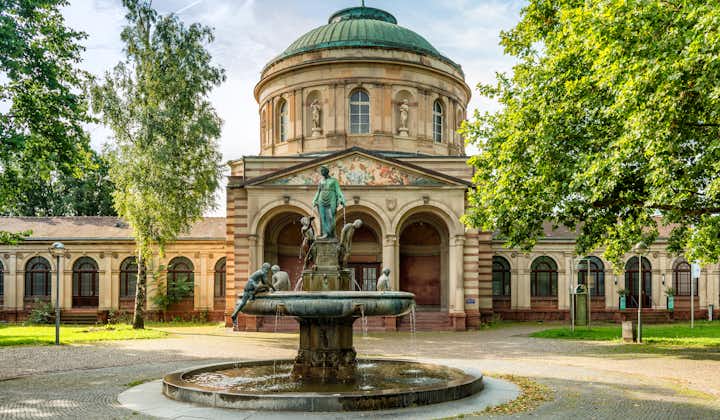 Photo of old Hygieia Fountain in Karlsruhe.