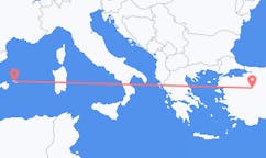 Flyg från Mahon, Spanien till Kutahya, Turkiet