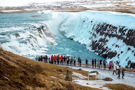 Excursion d'une journée Cercle d'or au départ de Reykjavik avec motoneige sur le glacier