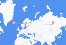 Fly fra Mirnyj til Reykjavik
