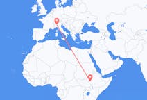 出发地 埃塞俄比亚出发地 甘贝拉目的地 意大利米蘭的航班