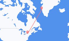 Vuelos de Ithaca, Estados Unidos a Maniitsoq, Groenlandia