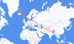 航班从孟加拉国拉杰沙希市市到埃伊尔斯塔济市，冰岛塞尔