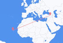 Vluchten van São Vicente, Kaapverdië naar Erzurum, Turkije
