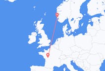 Flights from Poitiers, France to Haugesund, Norway