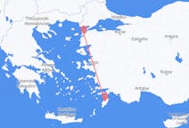 Flyreiser fra Çanakkale, Tyrkia til Rhodos, Hellas