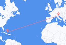 Flights from Spring Point, the Bahamas to Venice, Italy