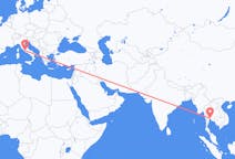 从曼谷飞往罗马的航班