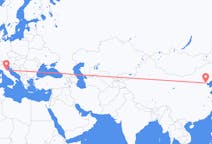 Flug frá Tianjin, Kína til Forla, Ítalíu