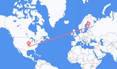 Flyreiser fra Varme kilder, USA til Helsingfors, Finland