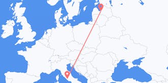 Flyreiser fra Italia til Latvia