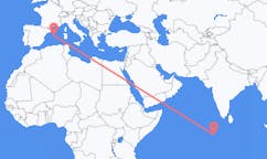 Flights from Kooddoo, Maldives to Menorca, Spain