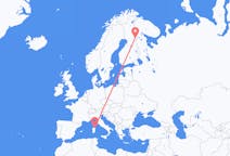 Vluchten van Kuusamo, Finland naar Pontische Olbia, Italië