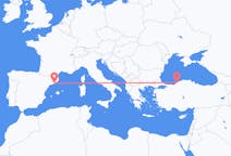 Flyg från Zonguldak, Turkiet till Barcelona, Spanien